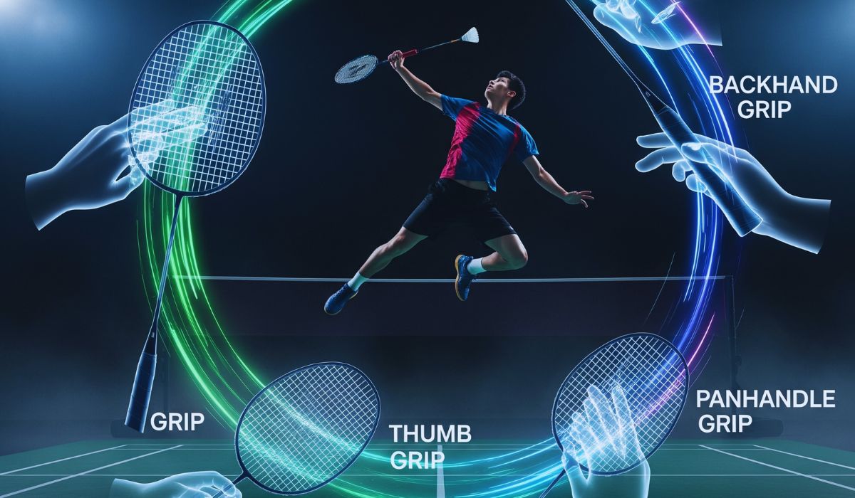 types of grip in badminton