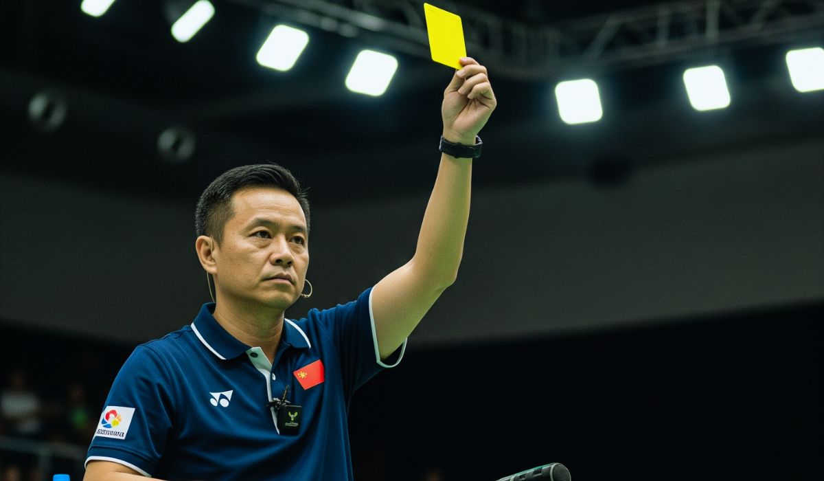 yellow card in badminton