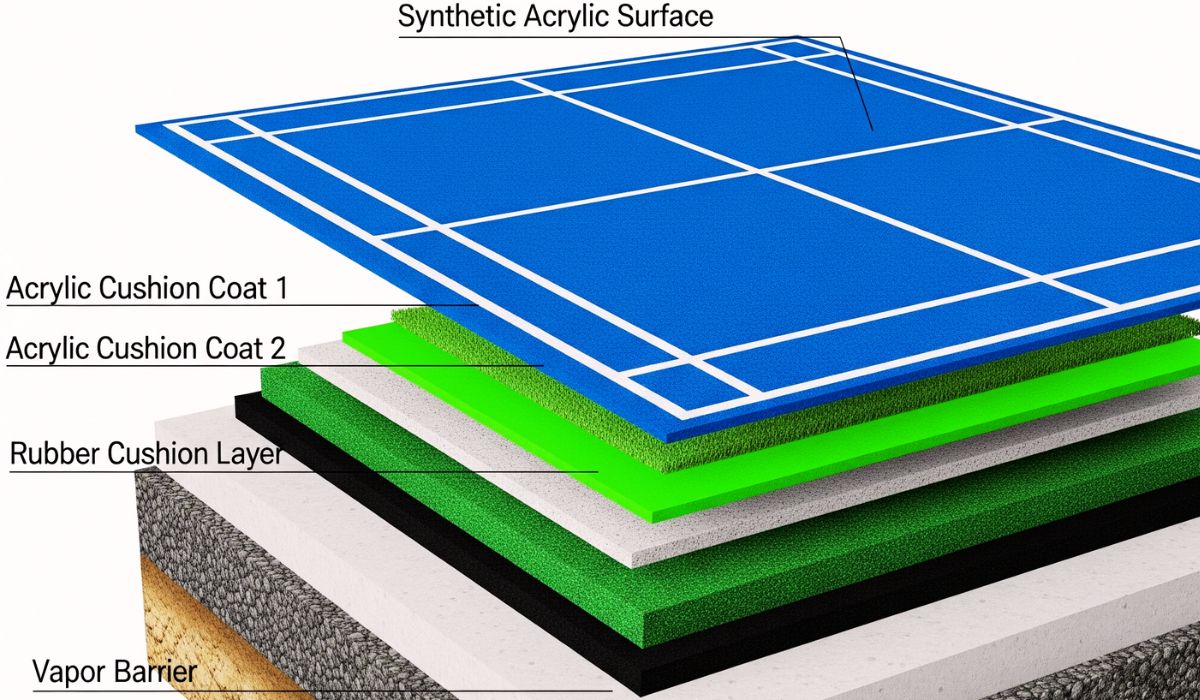 Synthetic Badminton Court cost in India