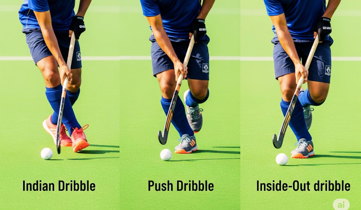 Types of dribbling in hockey