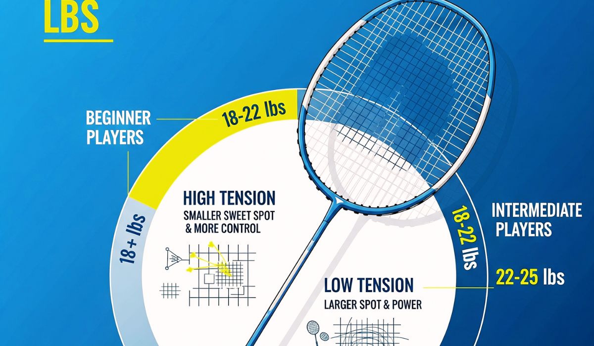 lbs in badminton racket