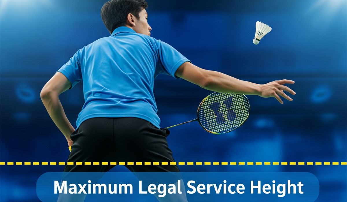 Service height in badminton
