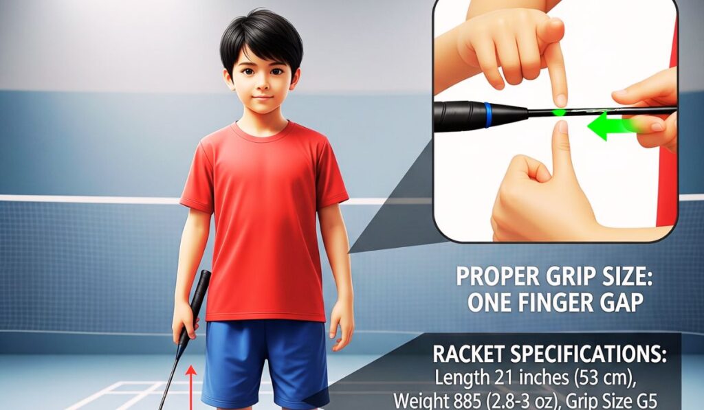 What size badminton racket for 7 year old
